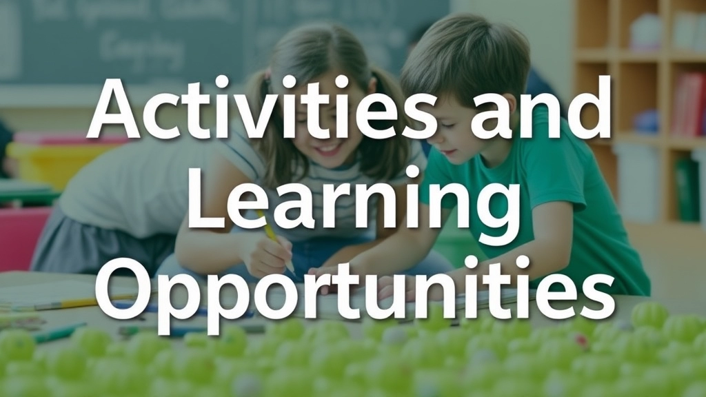 Activities and Learning Opportunities