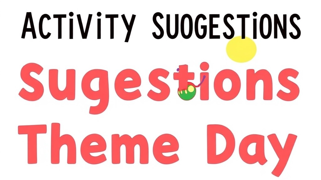 Activity Suggestions for Each Theme Day