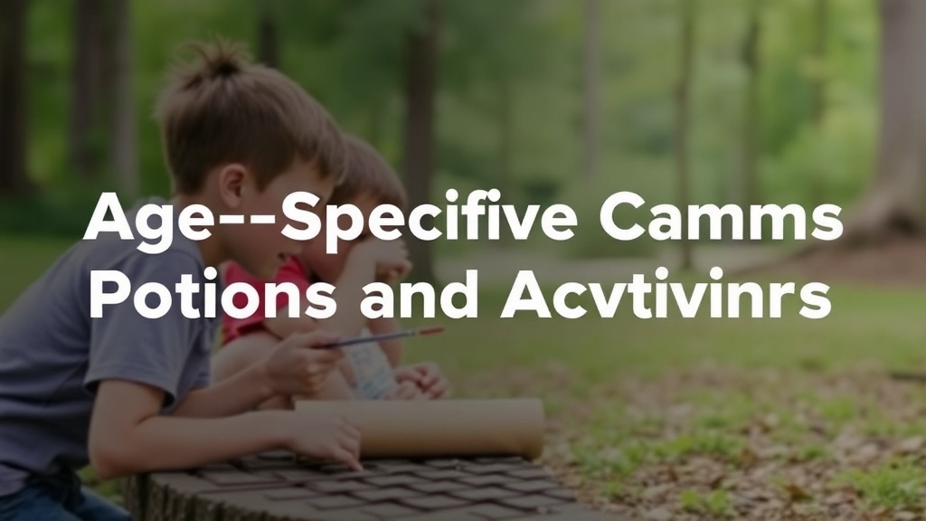 Age-Specific Camp Options and Activities