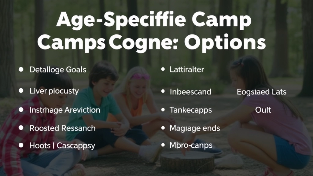 Age-Specific Camp Options and Requirements