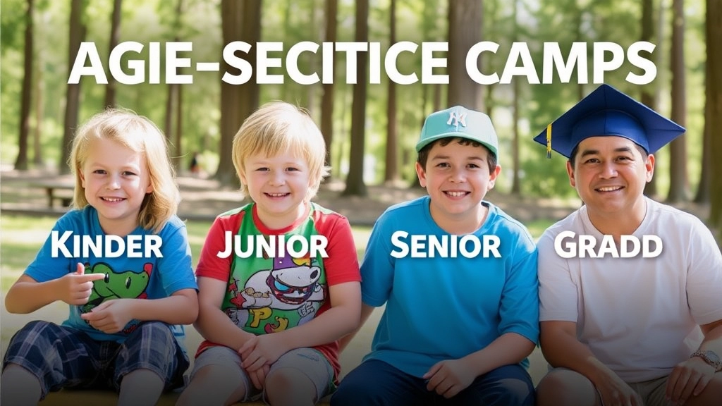 Age-Specific Camps: Kinder, Junior, Senior, and Grad