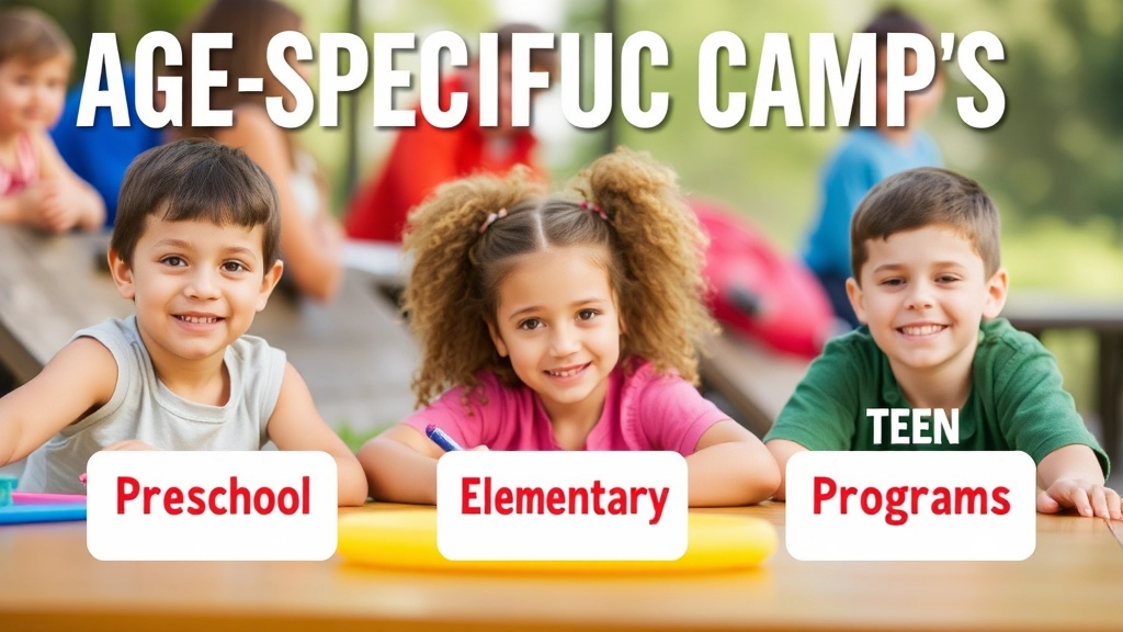 Age-Specific Camps: Preschool, Elementary, and Teen Programs