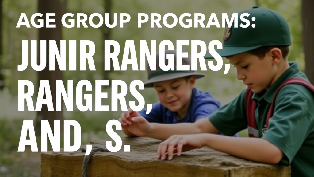 Age Group Programs: Junior Rangers, Rangers, and Quest