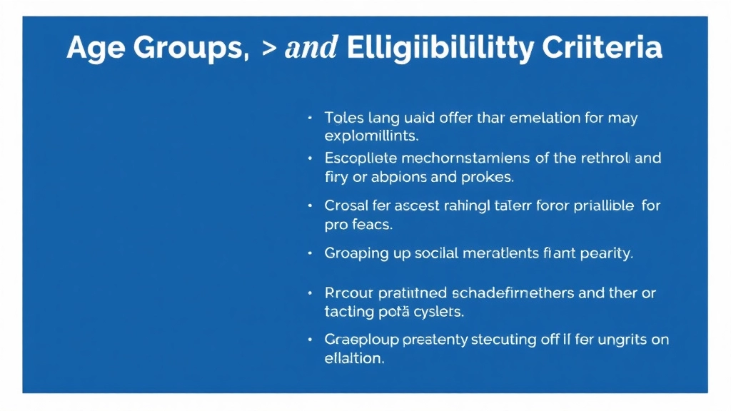 Age Groups and Eligibility Criteria