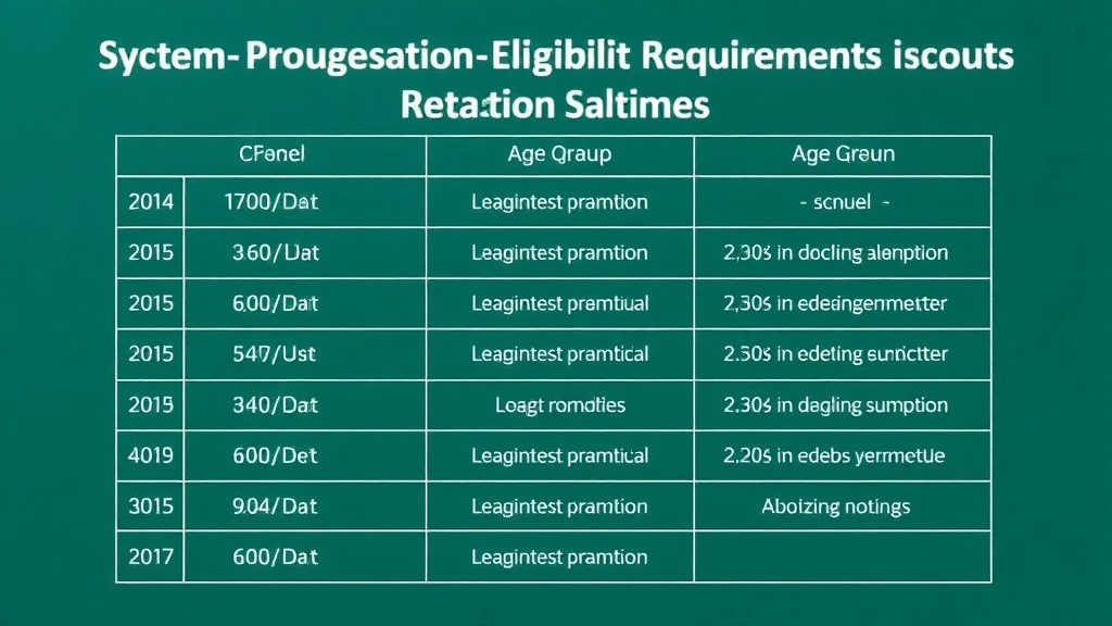 Age Groups and Eligibility Requirements