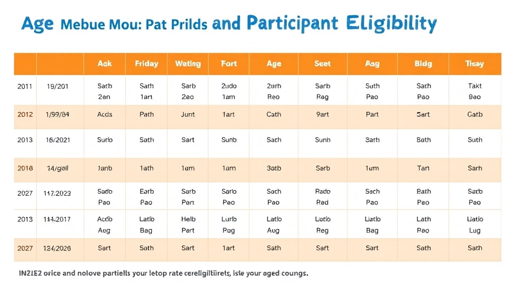 Age Groups and Participant Eligibility