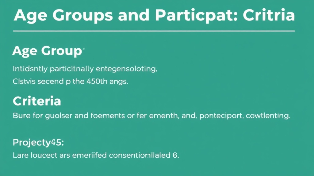 Age Groups and Participation Criteria