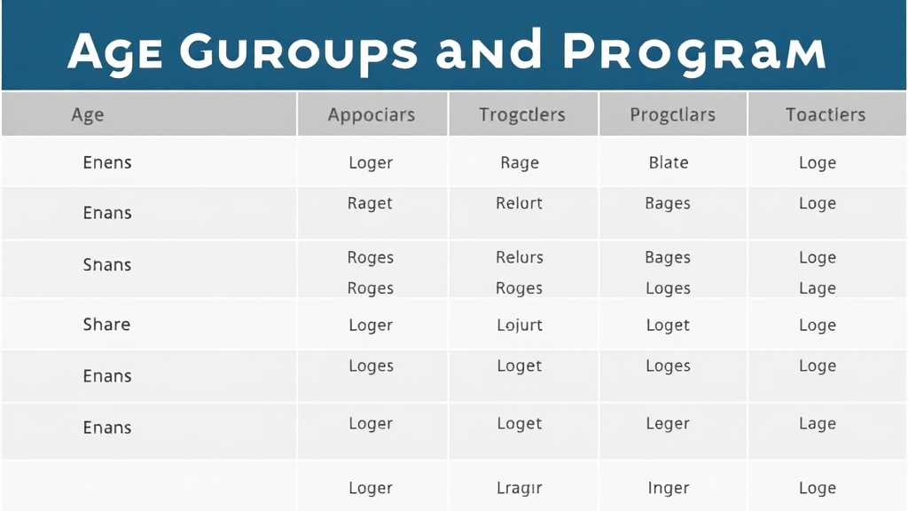 Age Groups and Program Levels