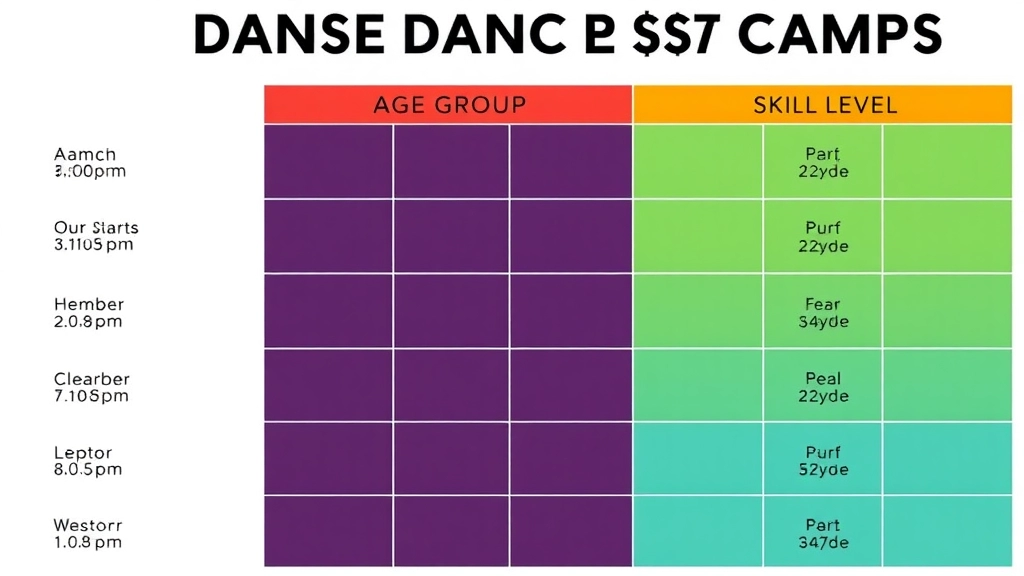 Age Groups and Skill Levels at Dance Camps