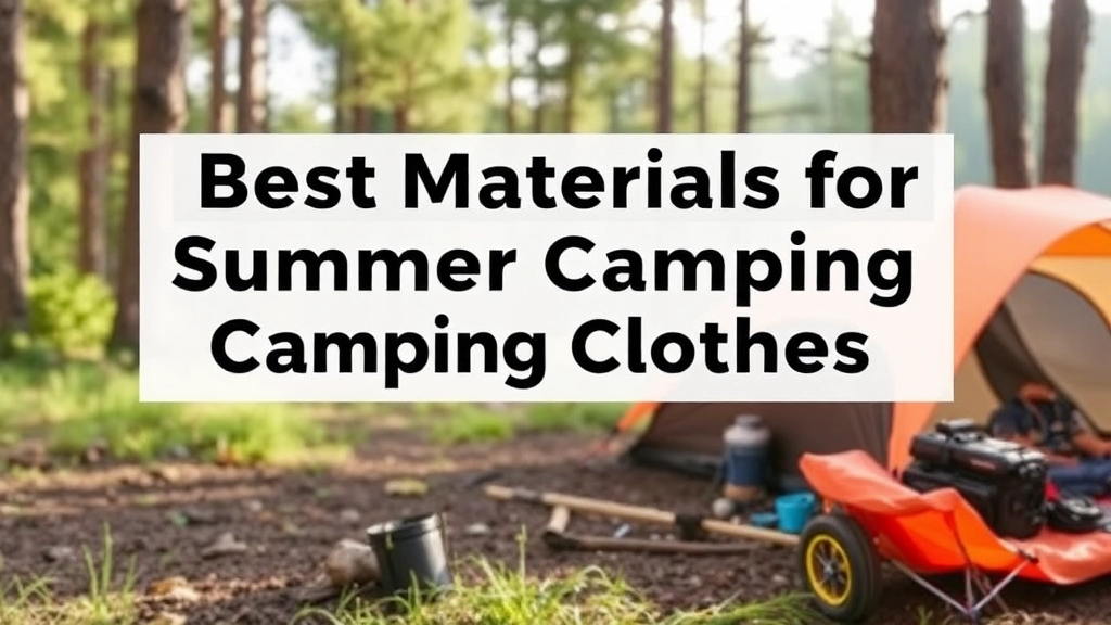 Best Materials for Summer Camping Clothes