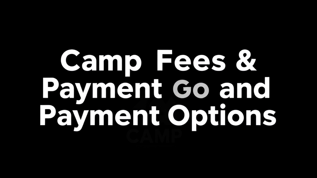 Camp Fees and Payment Options