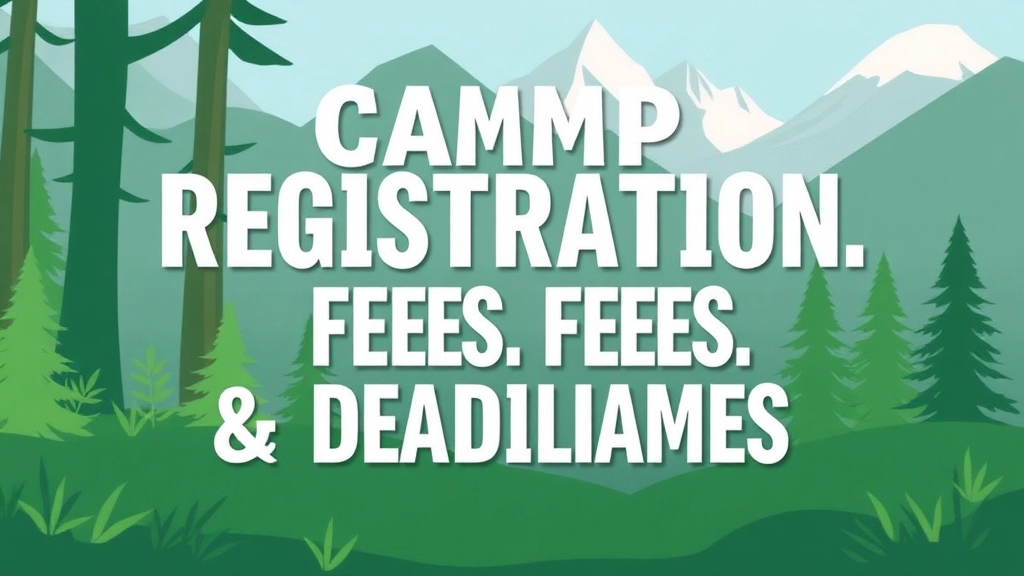 Camp Registration: Process, Fees, and Deadlines