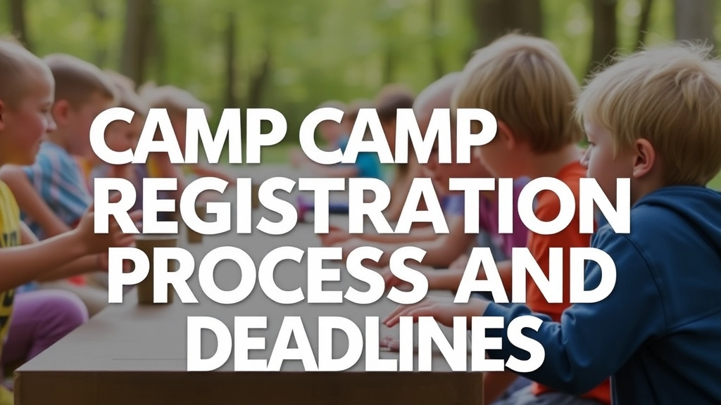 Camp Registration Process and Deadlines