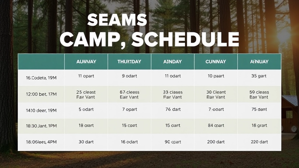 Camp Schedule and Duration