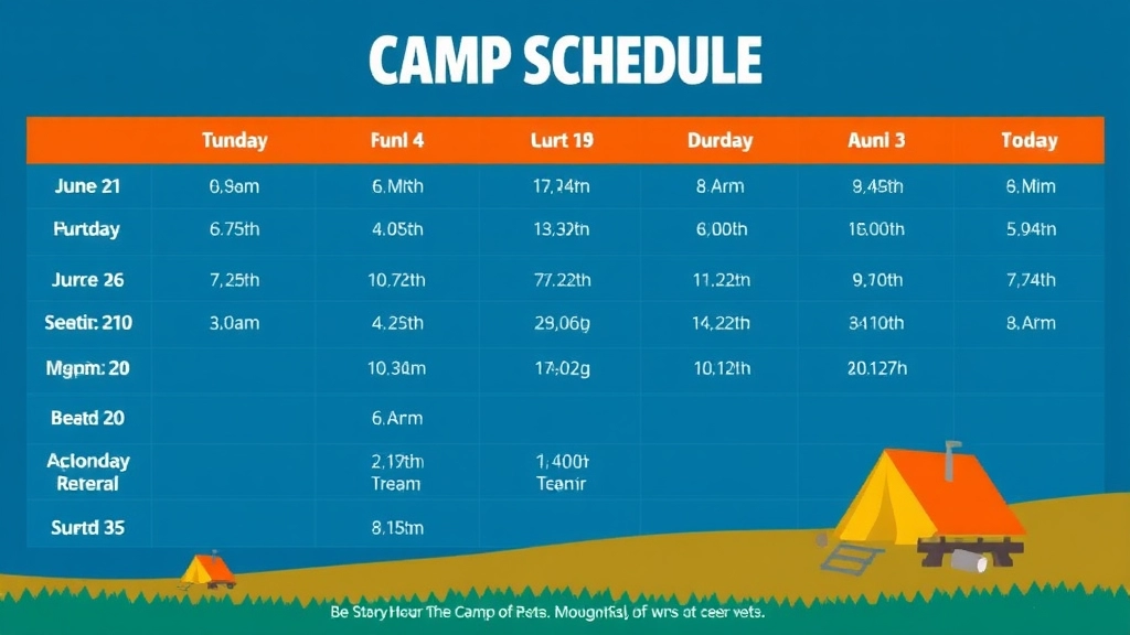 Camp Schedule and Duration