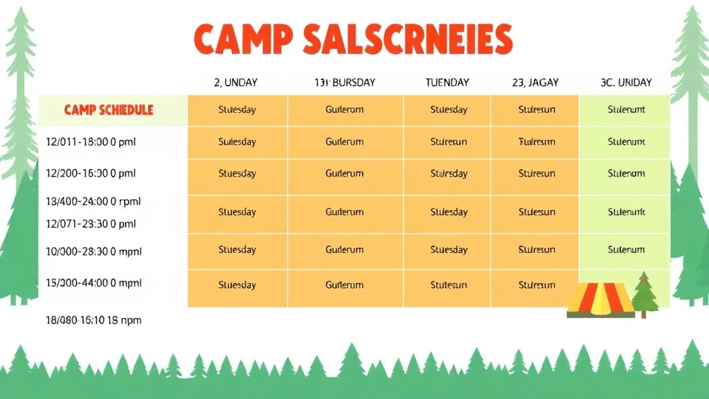 Camp Schedule and Duration