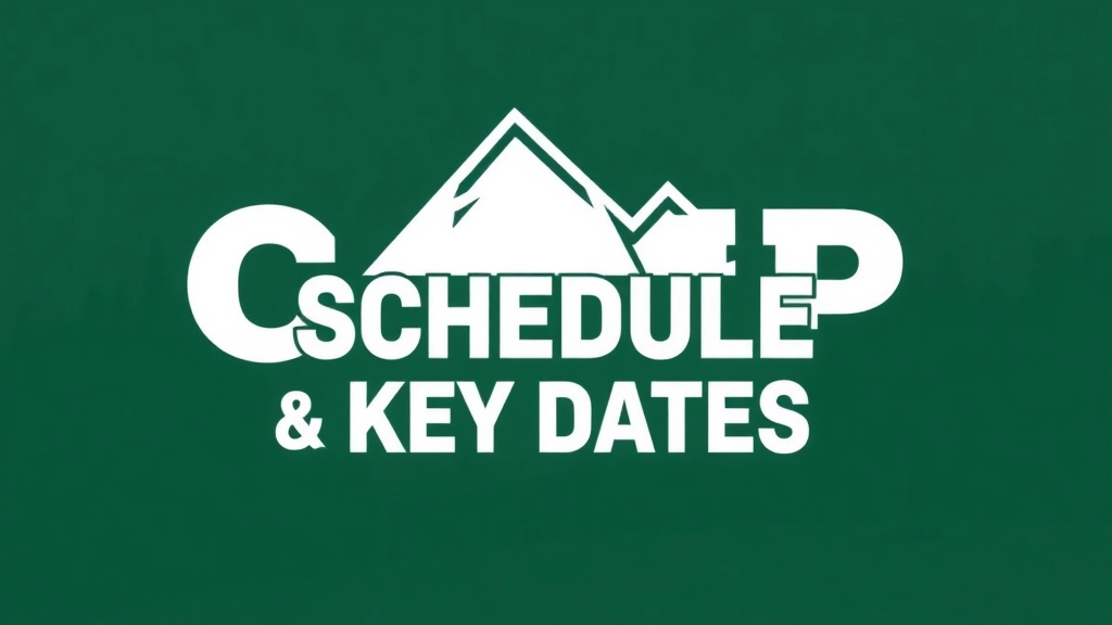 Camp Schedule and Key Dates