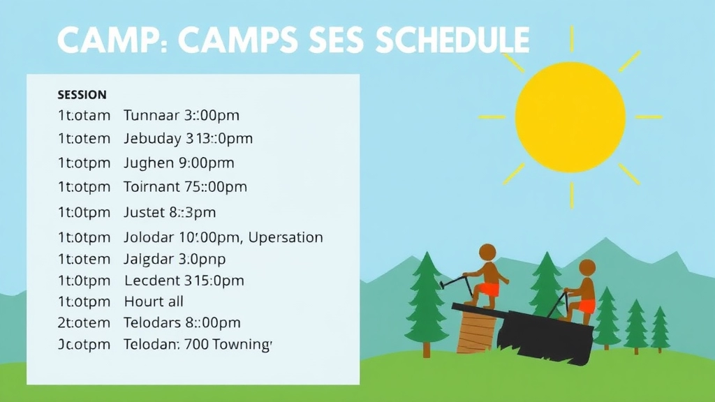 Camp Schedule and Session Details