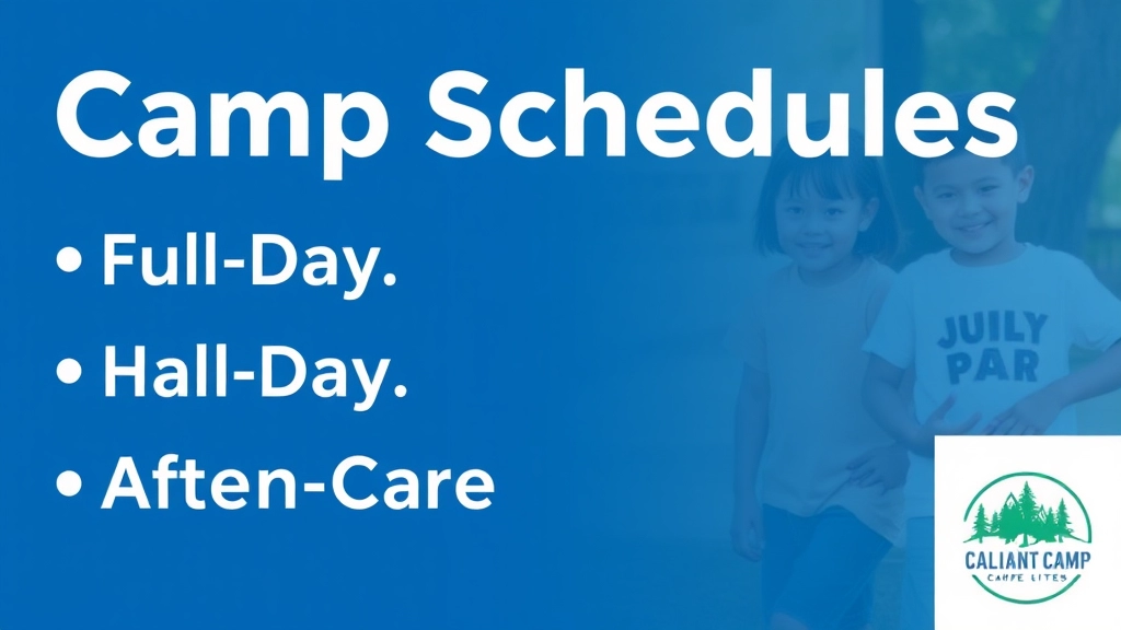 Camp Schedules: Full-Day, Half-Day, and After-Care Options