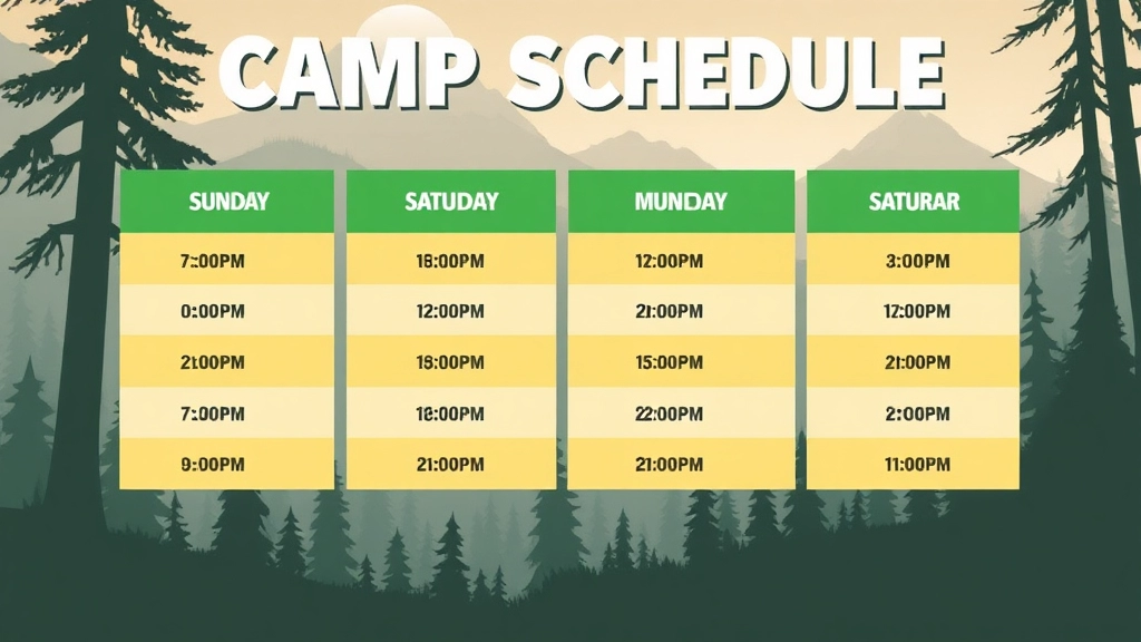 Camp Schedules and Dates