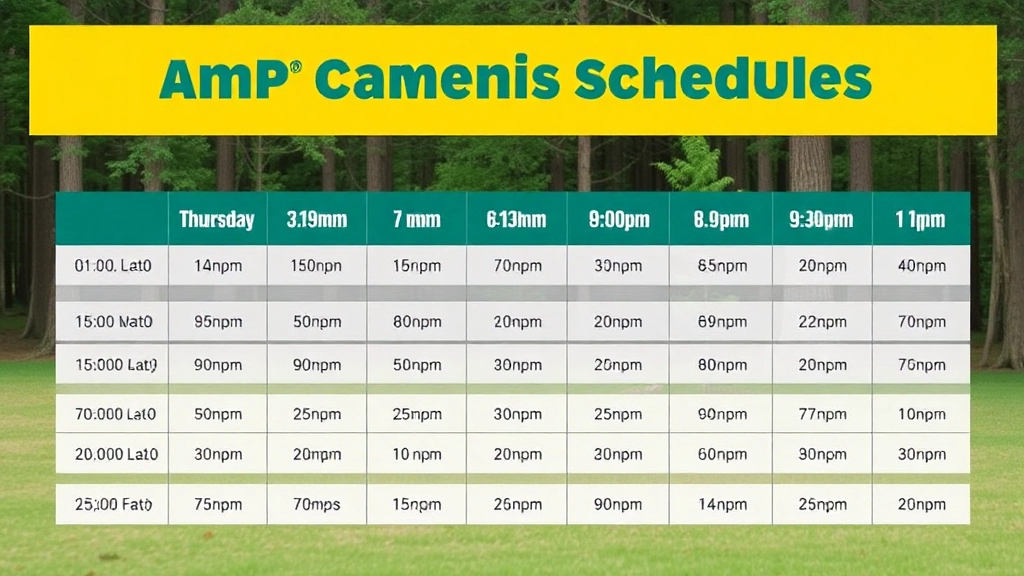 Camp Schedules and Duration