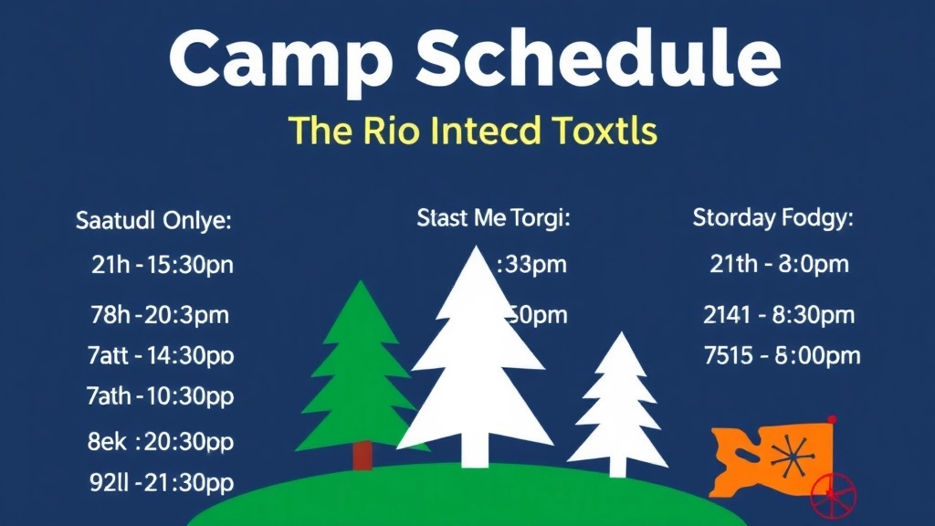 Camp Schedules and Important Dates