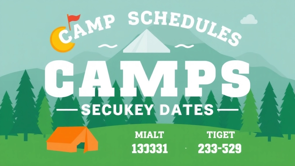 Camp Schedules and Key Dates