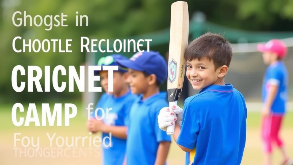 Choosing the Right Cricket Camp for Your Child