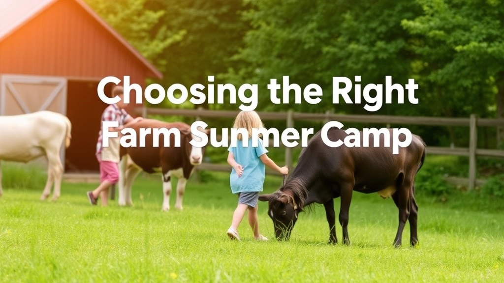 Choosing the Right Farm Summer Camp