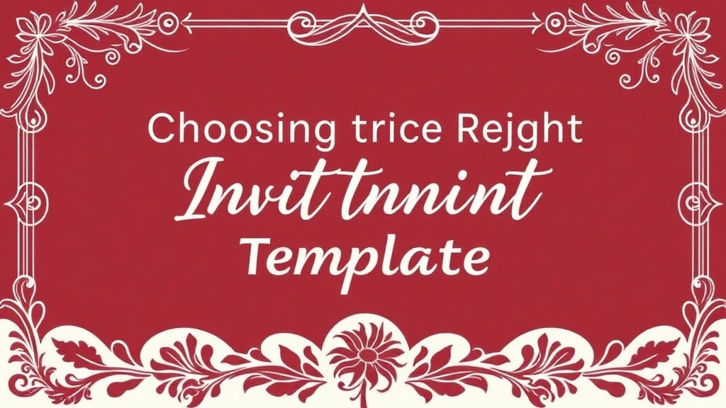 Choosing the Right Invitation Template