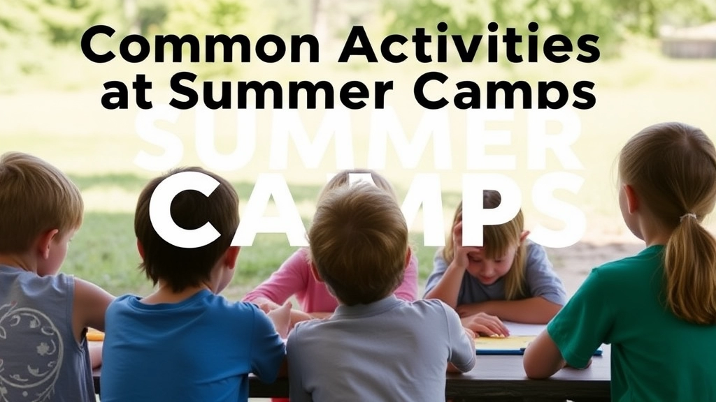 Common Activities at Summer Camps