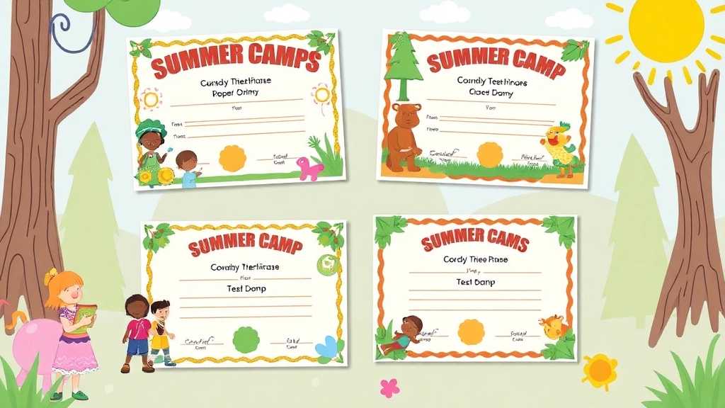 Customising Summer Camp Certificates for Different Themes