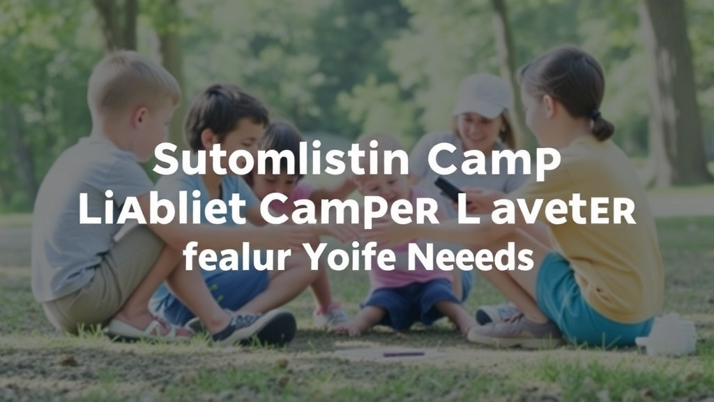 Customising a Summer Camp Liability Waiver for Your Needs