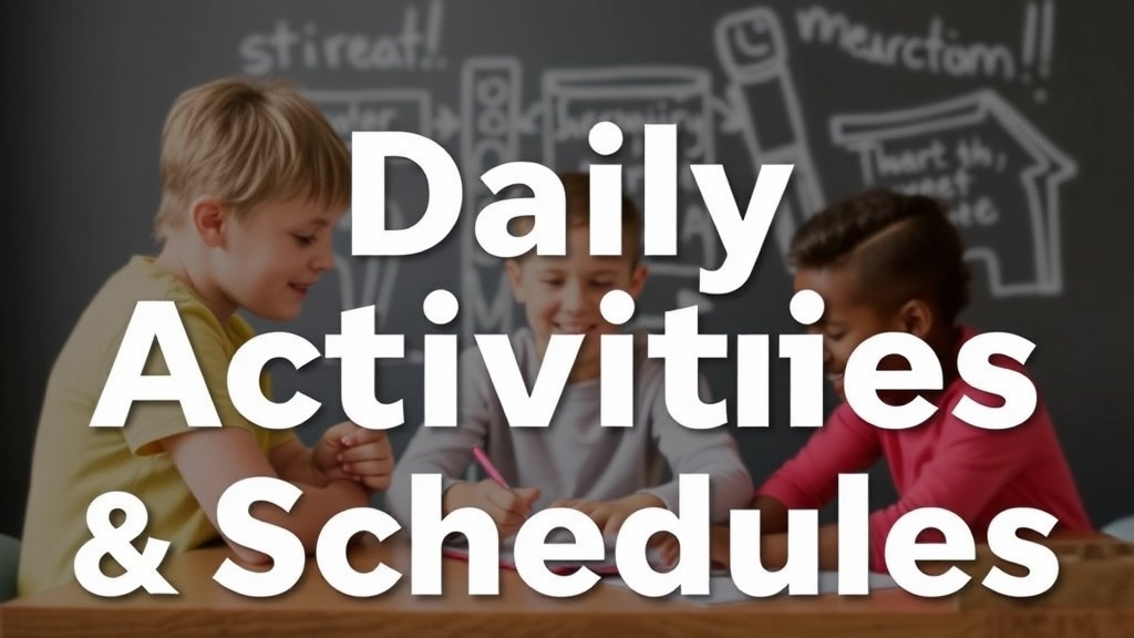 Daily Activities and Schedules