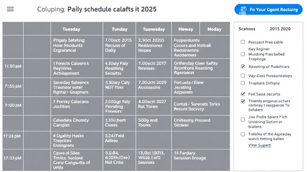 Daily Schedule and Activities