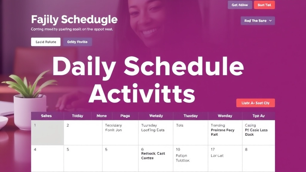 Daily Schedule and Activities