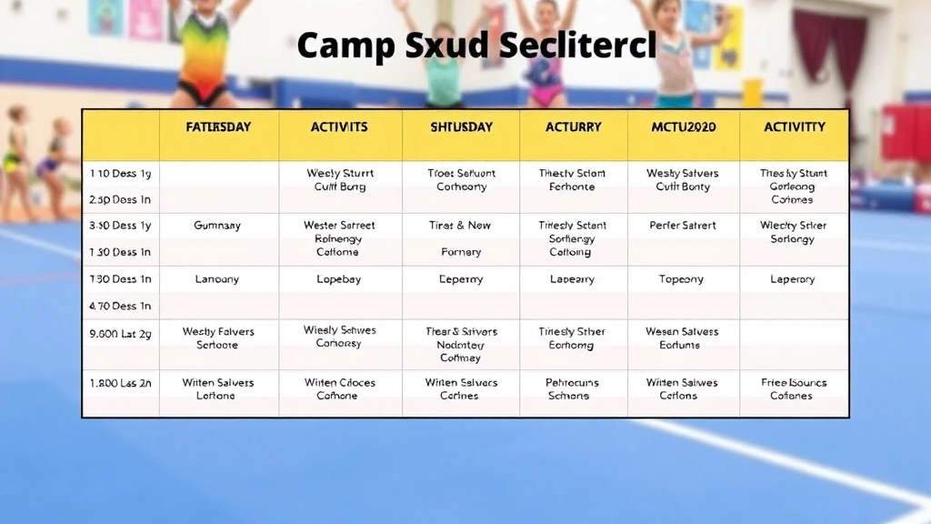 Daily Schedule and Activities at Gymnastics Camps