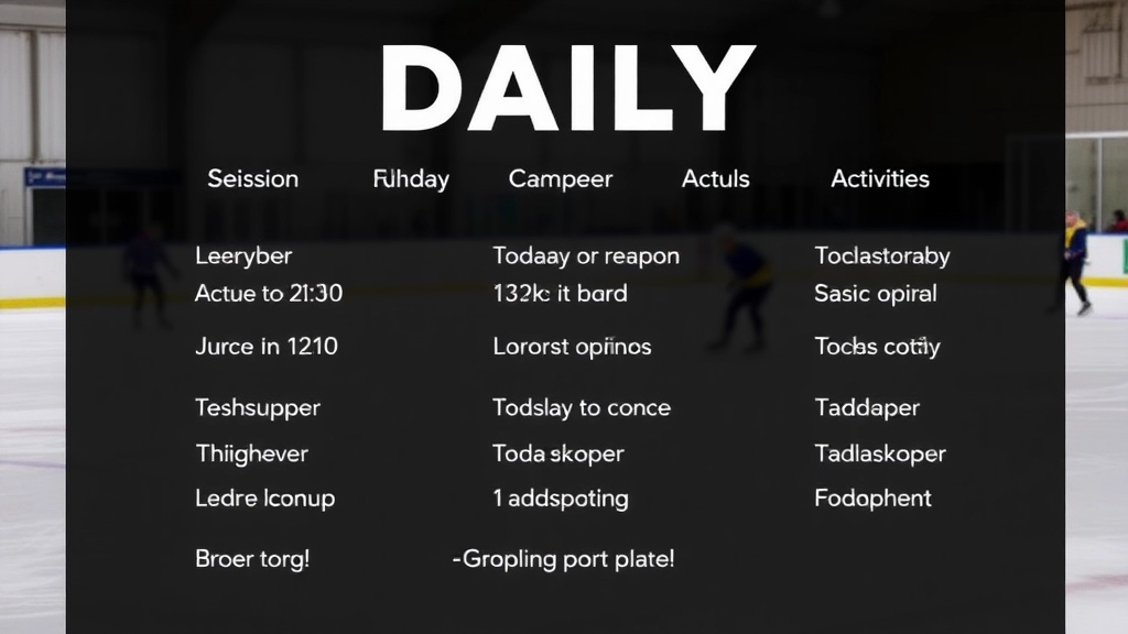 Daily Schedule and Activities at Ice Skating Camps