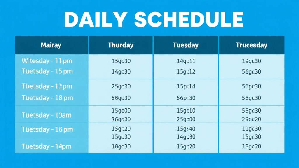 Daily Schedule and Hours of Operation for the Camps