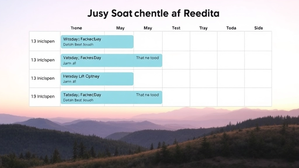 Daily Schedule and Routine