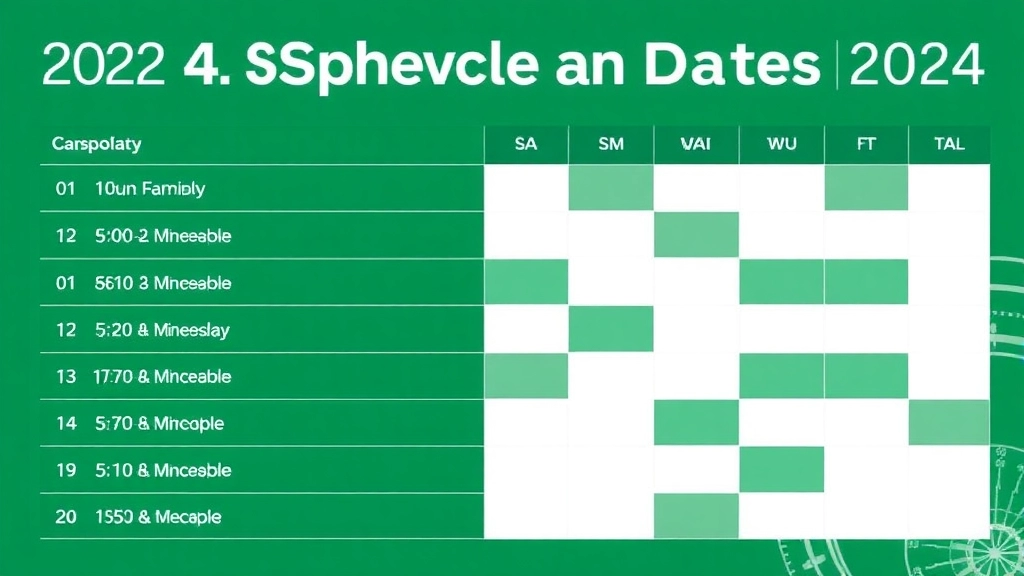 Detailed Schedule and Dates for 2024