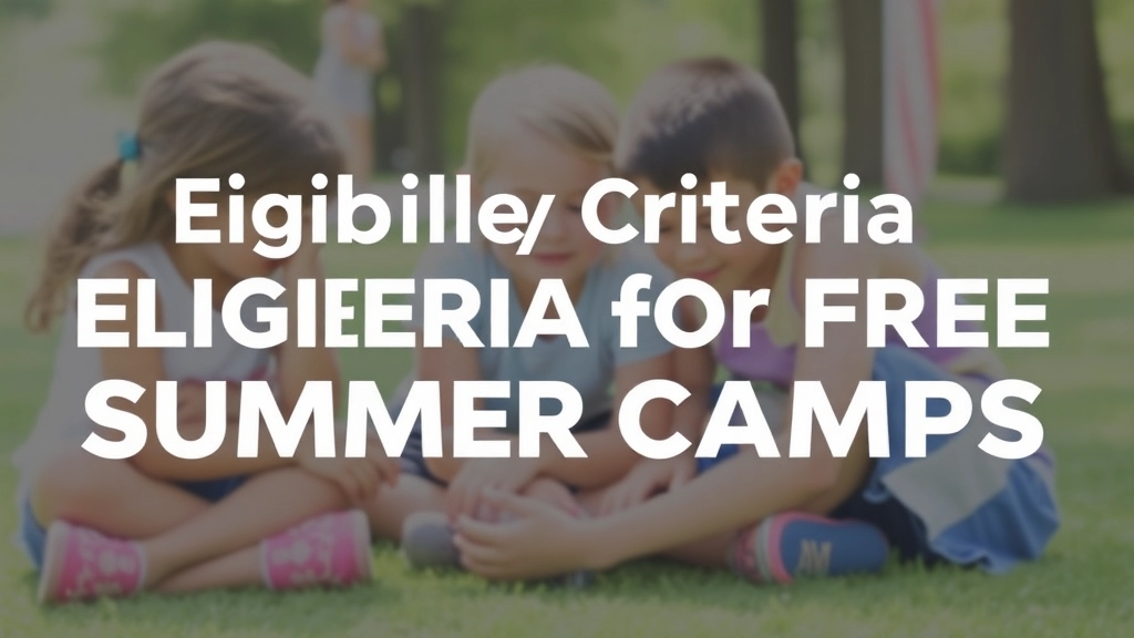 Eligibility Criteria for Free Summer Camps