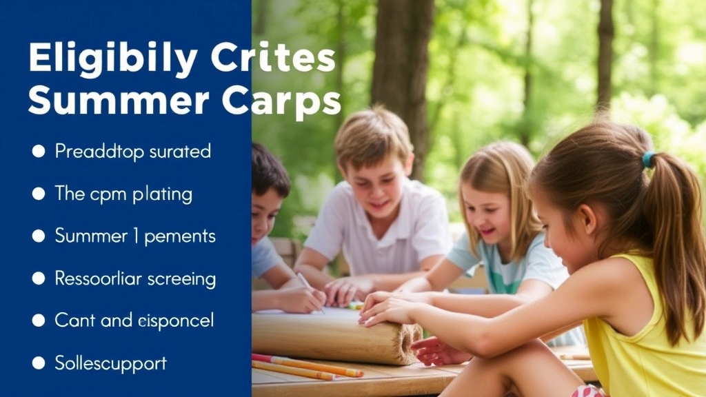 Eligibility Criteria for Summer Camp Scholarships