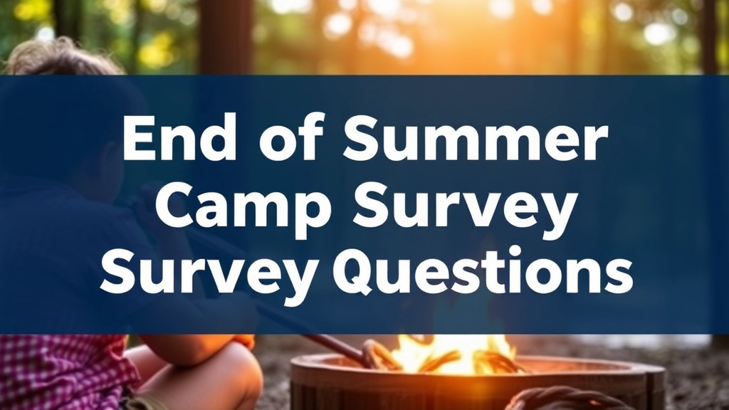 End of Summer Camp: Key Survey Questions