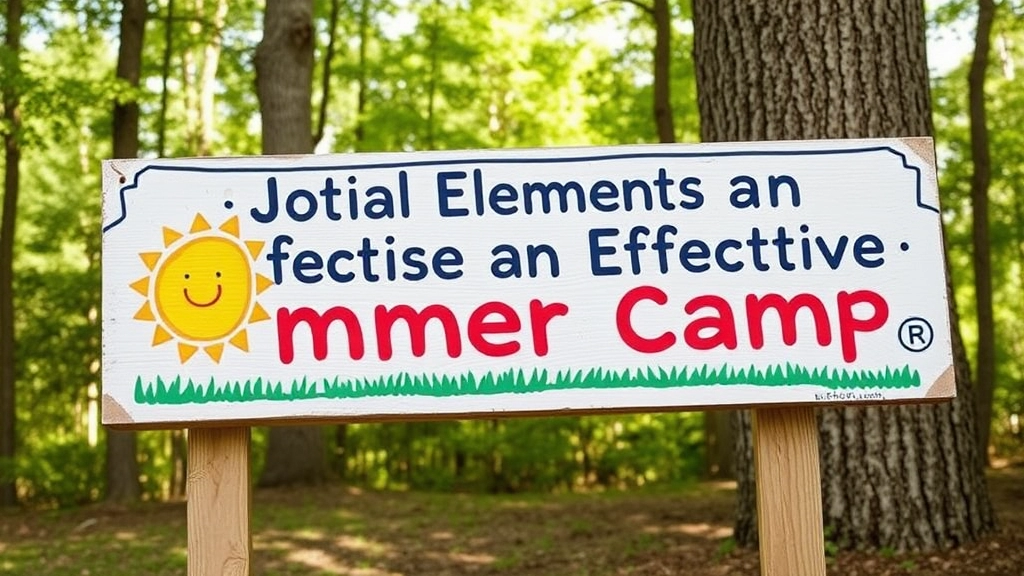 Essential Elements of an Effective Summer Camp Sign