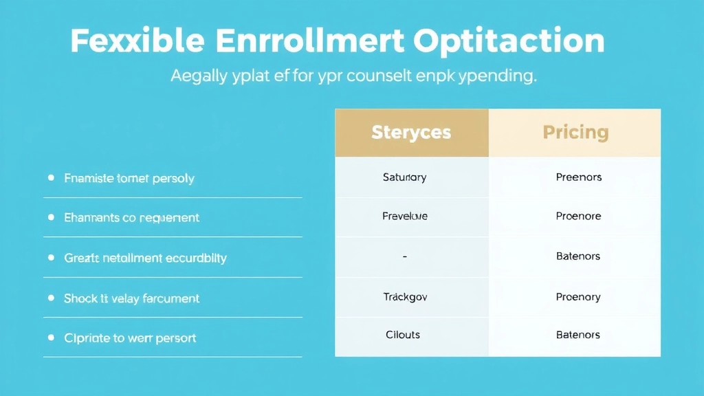 Flexible Enrollment Options and Pricing Plans