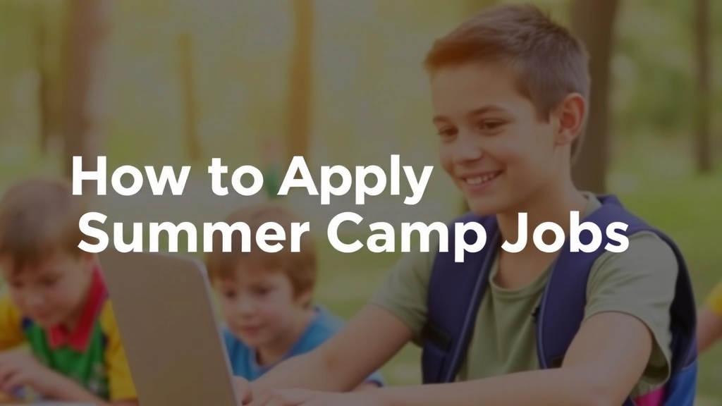 How to Apply for Summer Camp Jobs