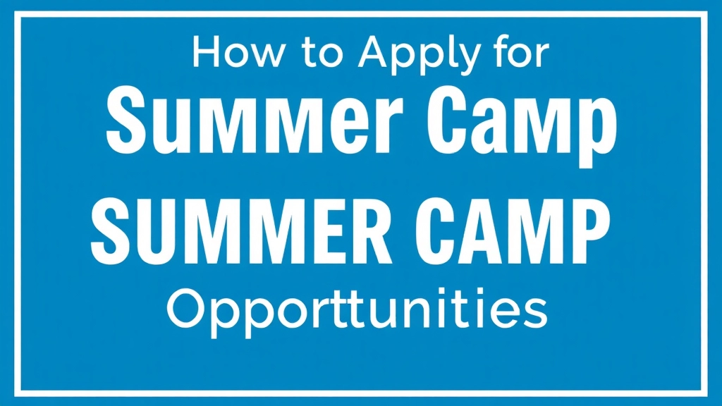 How to Apply for Summer Camp Volunteer Opportunities