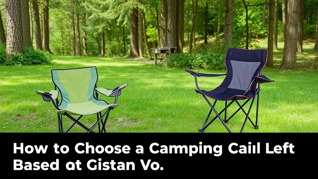 How to Choose a Camping Chair Based on Portability