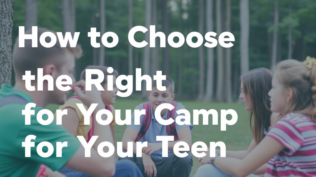 How to Choose the Right Camp for Your Teen